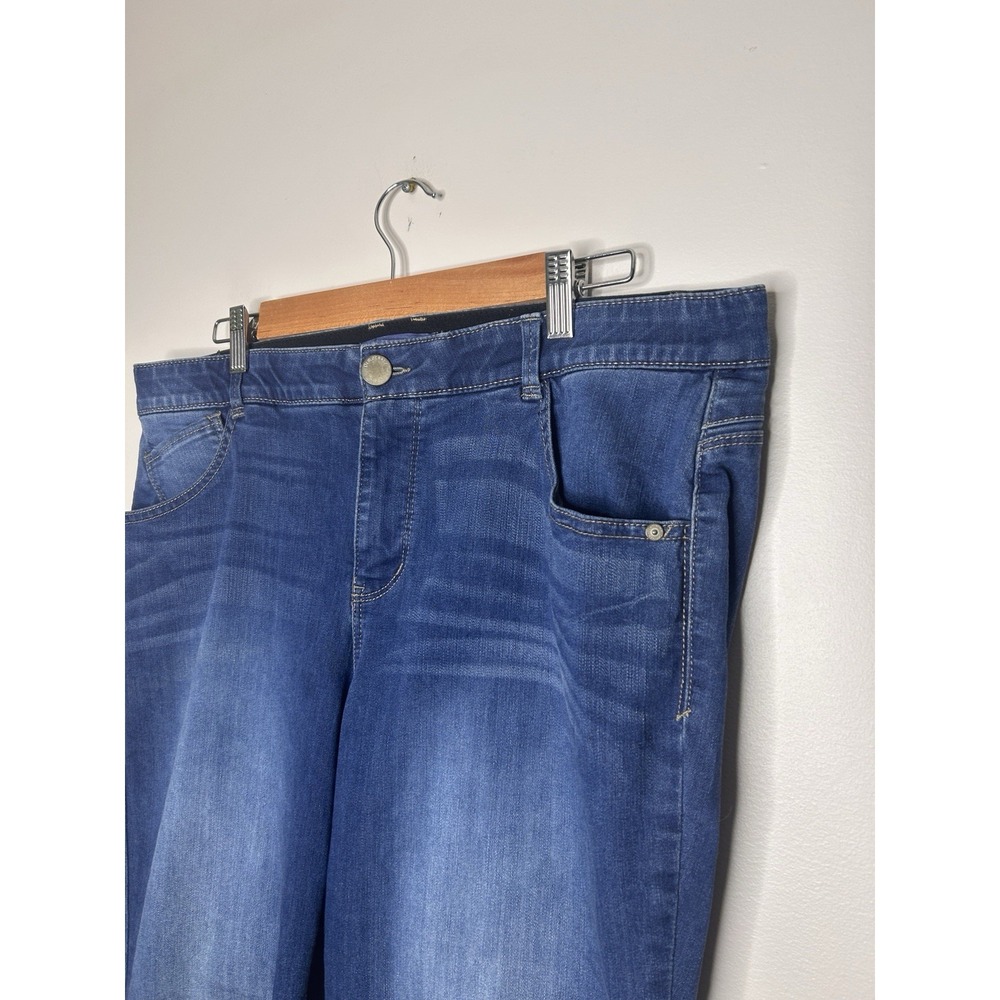 Democracy "Ab"technology Dark Blue Straight Ankle Women's Jeans Plus Size 16W - Picture 4 of 9